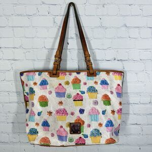 Vintage Dooney & Bourke Tote Bag Women Cupcake Large Teacher Collectible Rare